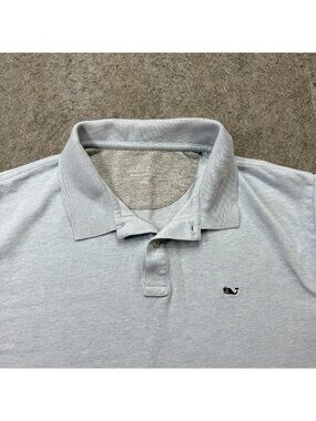 Vineyard Vines Edgartown Polo Shirt Men 2XL Light Blue Stretch Pique